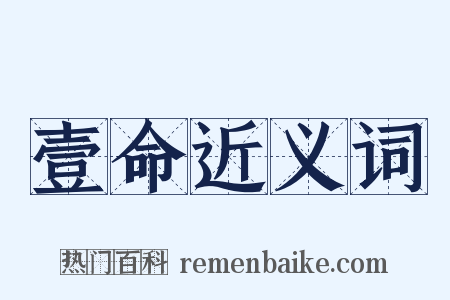 壹命近义词是什么意思的图片